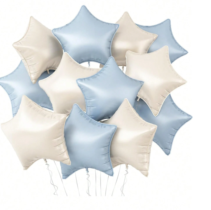 Singal 18-inch star balloons with or without personalization