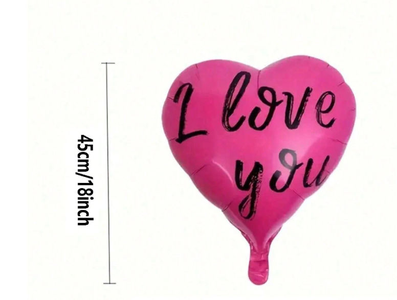 1 pc i love you balloon with or without personalization