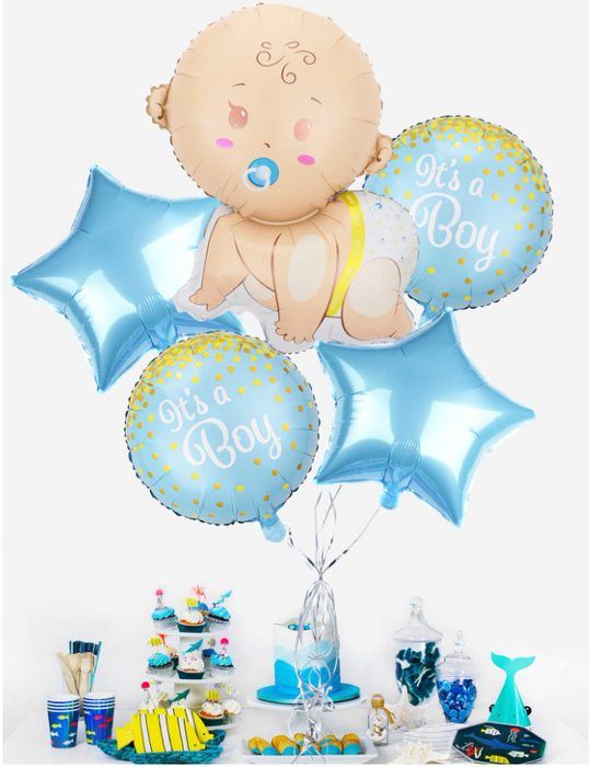 5pc is a boy arrangement with or without personalization