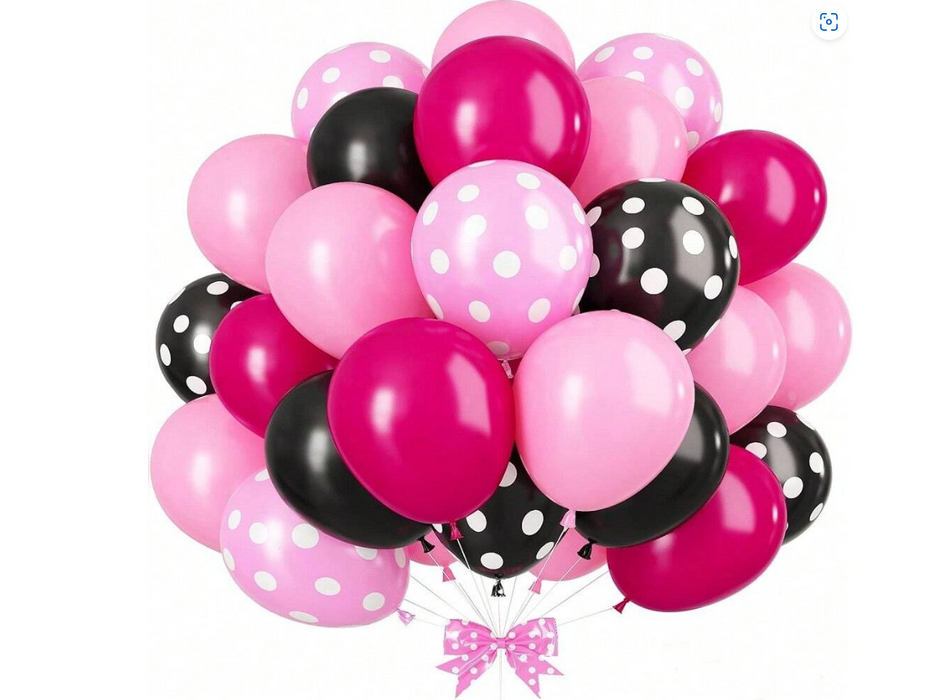 30Pcs 12 Inch minnie inspired Latex Balloons