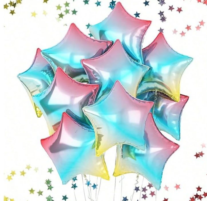 ombre 18'-star balloon with or without personalization