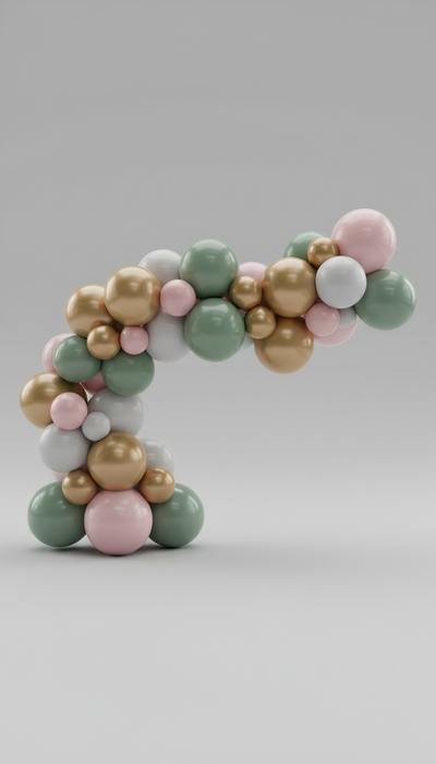 Champagne Gold & Blush Pink Balloon Garland