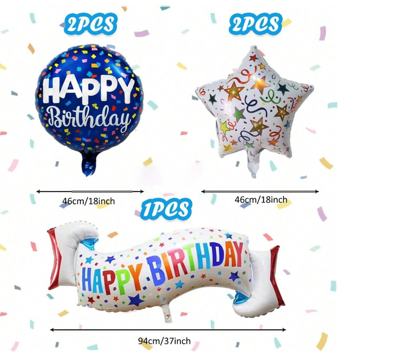 5pc birthday arrangement with or without personalization