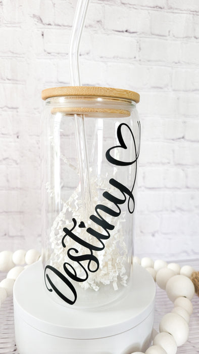 Personalized 16oz libby glass