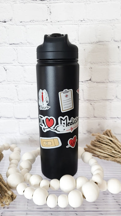 Black medical Bottle