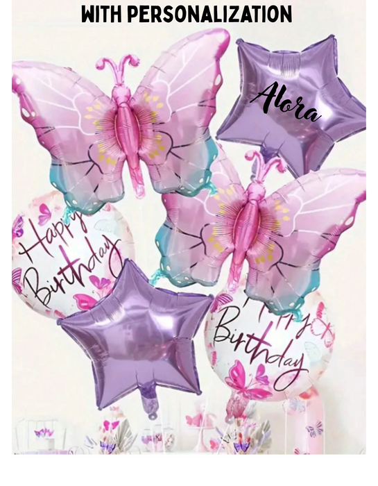 Birthday butterfly 5pc arrangement