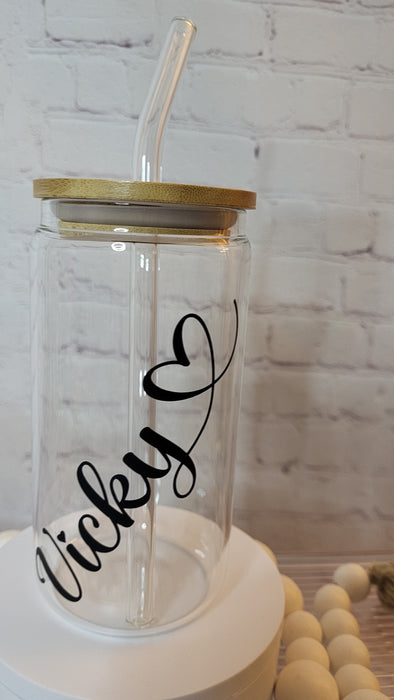 Personalized 16oz libby glass