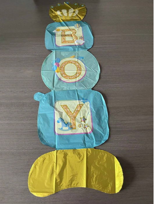 5ft Baby boy or girl block standing balloon