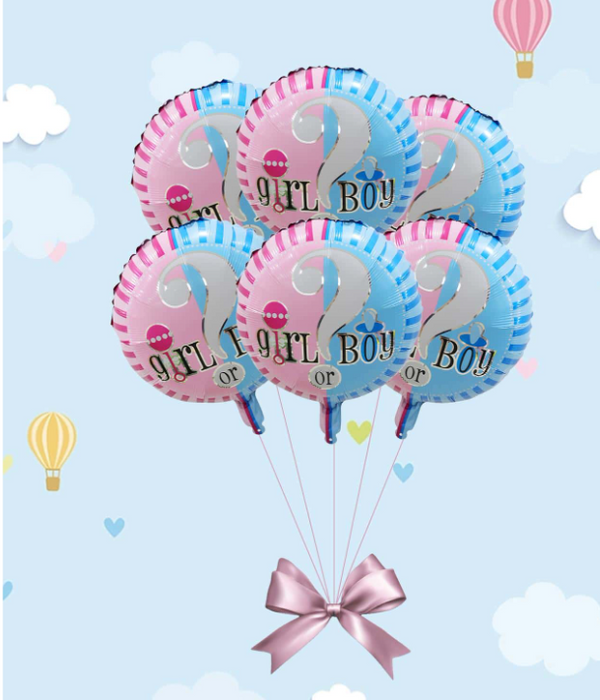 Boy or girl gender reveal foil 18inch balloon