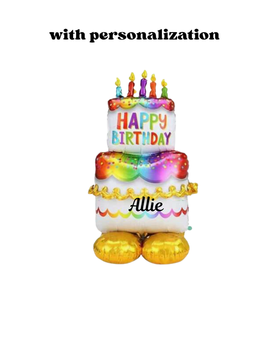 36inch birthday cake balloon with or without personalization