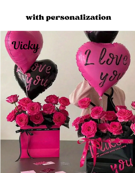 1 pc i love you balloon with or without personalization