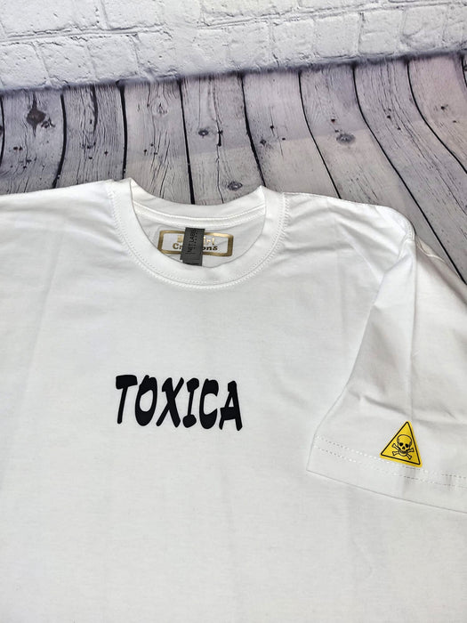 BUSCO TOXICA QUE PONGA LONCHE PLAYERA NEGRA / BLACK T-SHIRT WHITE OR RED  DESIGN